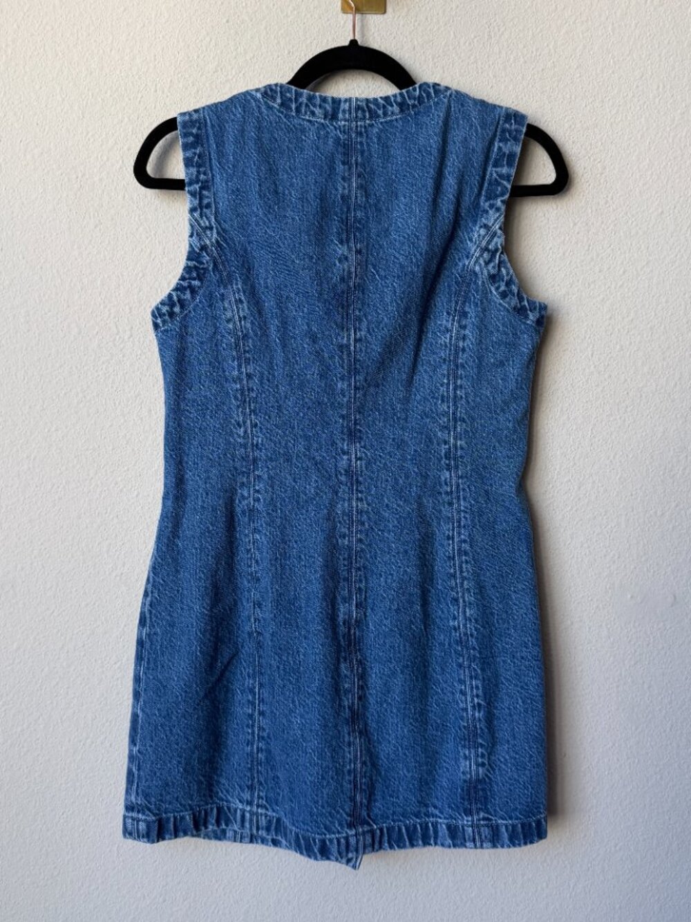 Abercrombie & Fitch Denim Button Front Mini Dress Size MP - Picture 3 of 5